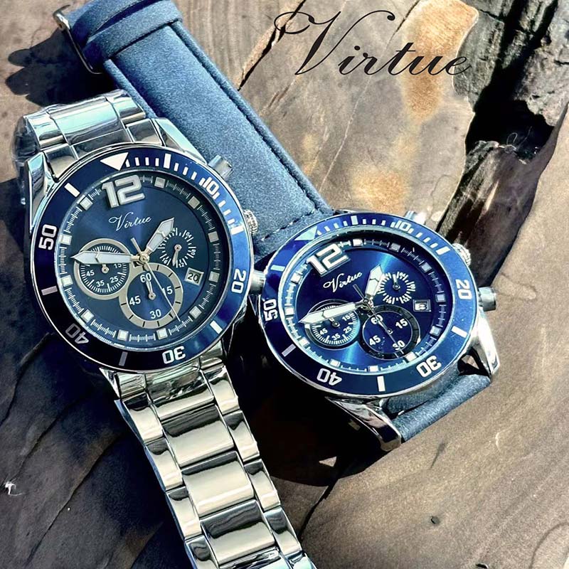 Virtue Sport Quartz Men's Luxury Watch Alloy Case Glass Dial Pointer Movement Custom Logo for Business - Virtue