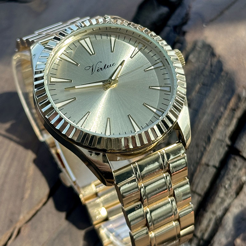 Virtue 43mm Alloy Case Fashion Luxury Creative Unique Design Custom Logo Quartz Movement - Virtue