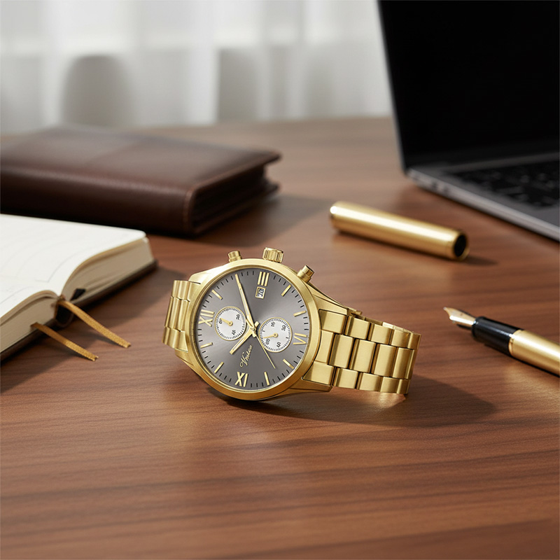 Luxury Sports Quartz Watch for Men Big Dial with Calendar and Date 3ATM Waterproof Steel Band Top Luxury Fashion - Virtue