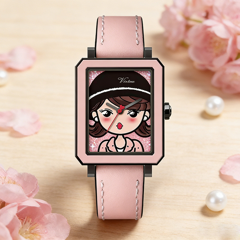 Virtue Women's Fashion Quartz Watch with Leather Band Alloy Case Water Resistant 20mm Band Pointer Dial - Virtue