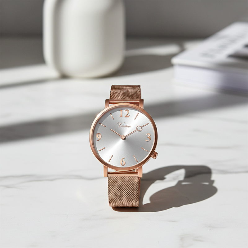 Custom Water Resistant Quartz Watches for Ladies Women Fashion Leather Simple OEM Gift - Virtue