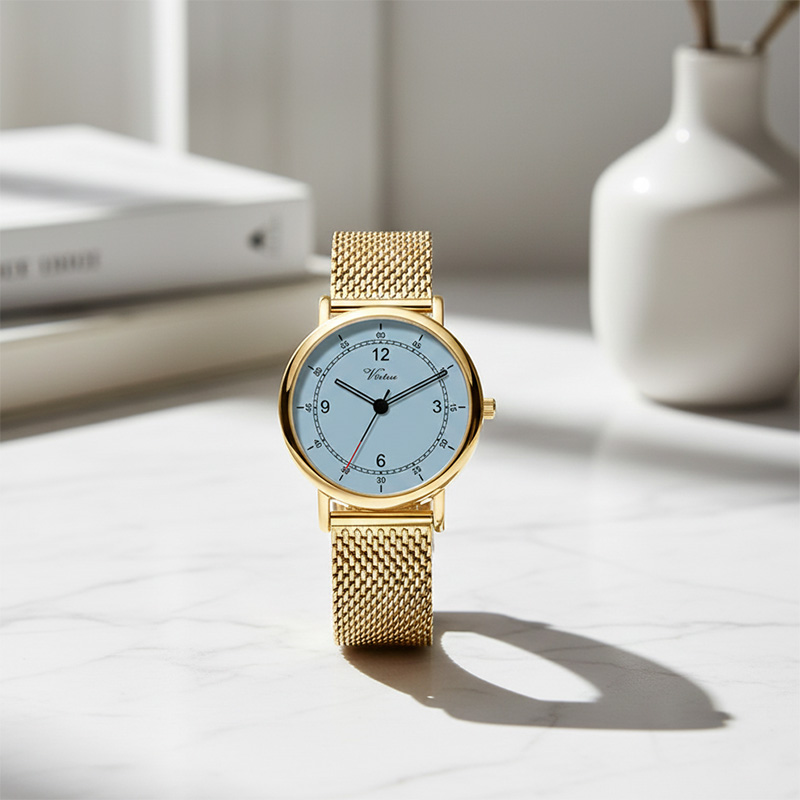 Stylish Durable Quartz Wristwatches for Men and Women Three Hands Pointer Design New Collection - Virtue