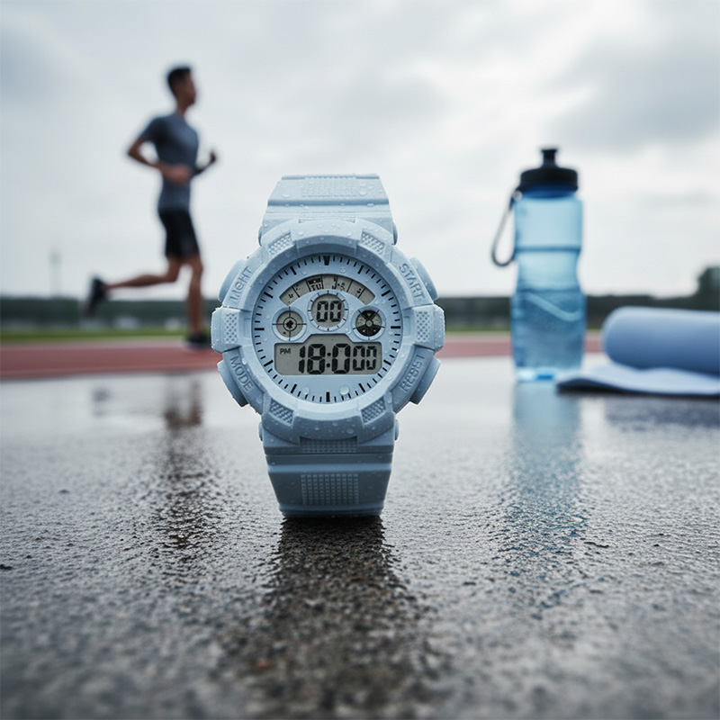 OEM Digital Watch for Men Waterproof Luminous Outdoor Sports Plastic Case - Virtue