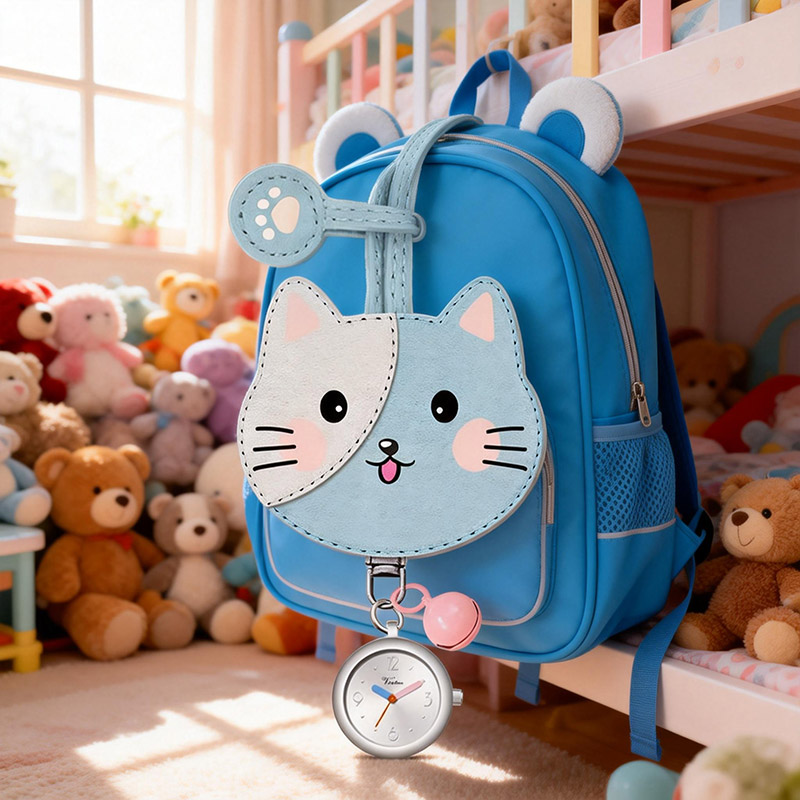 High Quality Fashion Sport Quartz Shape Student Pu Hanging Pocket Watch Custom Logo Alloy Case Kids 3BAR Waterproof Pointer Dial - Virtue