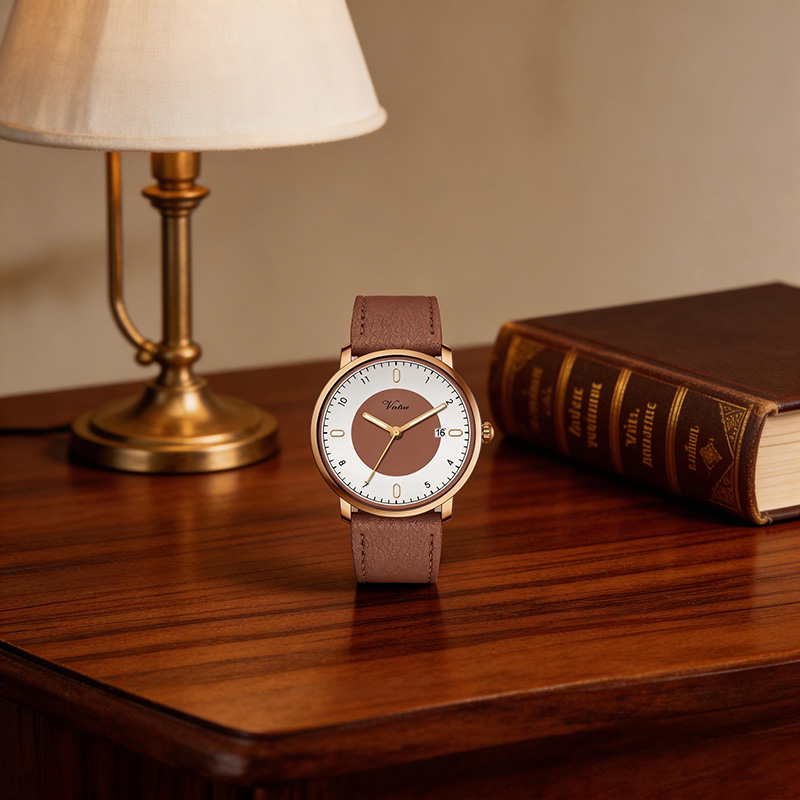 Unique Factory Direct Manufacture Fashion Leather Band Date Business Unisex Wristwatches - Virtue
