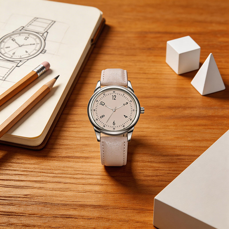 Virtue Custom Minimalist Casual Analog Quartz Movement Women's Watch with OEM Factory Leather Strap - Virtue