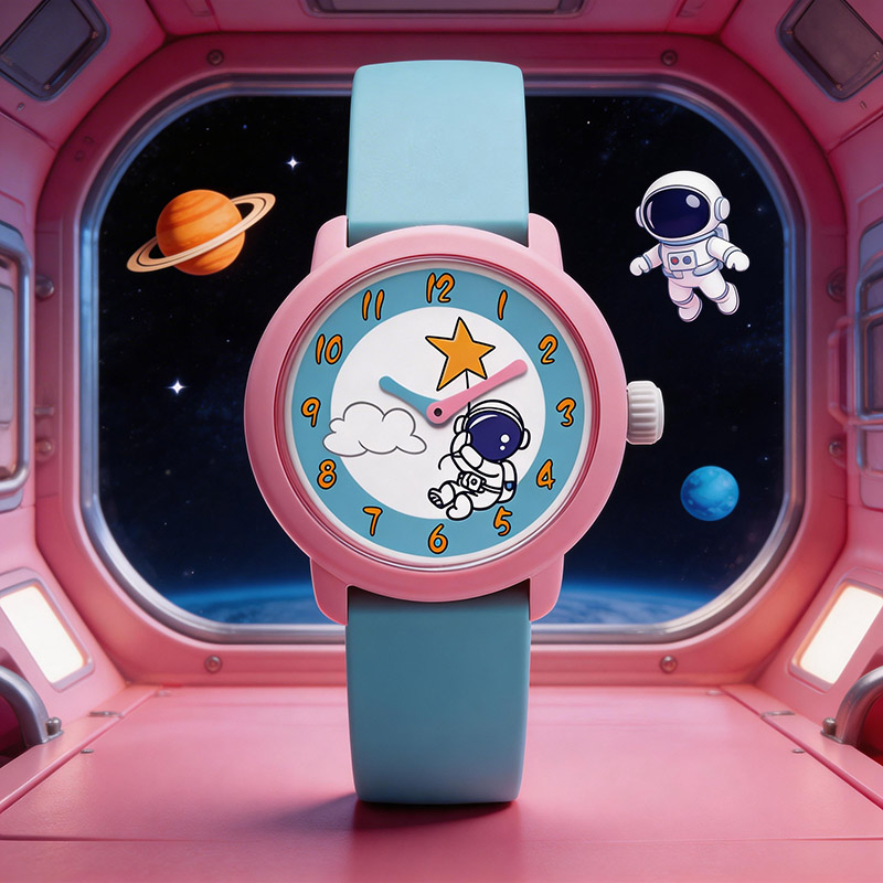 New Fashion Round Case Quartz Sport Watch for Primary School Students Kids in Candy Colors Watch - Virtue