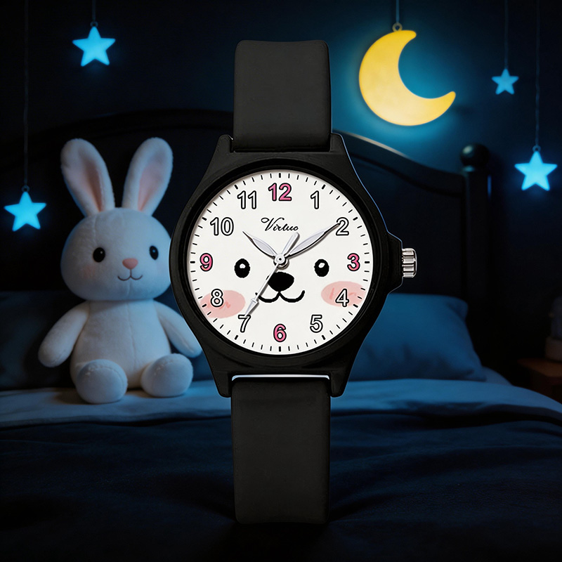 Cute Kids Quartz Watch Cartoon Pattern Waterproof Wristband Girls Fashion Buckle - Virtue