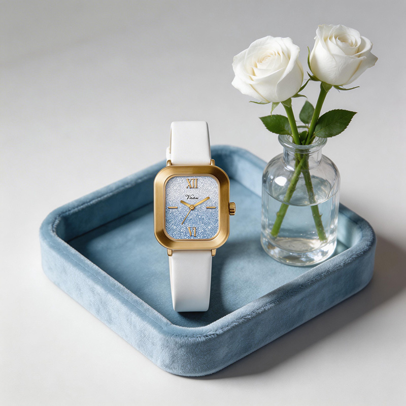 Lady Fashion Watch Square Case Silicone Strap Simple Women's Quartz Watch with Colorful Display Luxury Watch Waterproof - Virtue