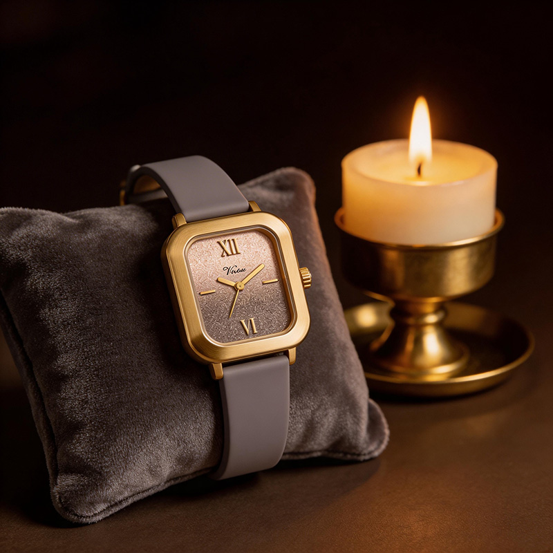 High Quality Charming Silicone Strap Ladies Watch Popular Quartz Movement Square Female Watch Stylish Women Watches - Virtue