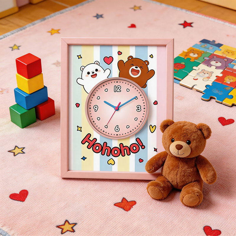 Palm Size Mini Table Clock Custom Logo Printed Dial Creative Desk Clock - Virtue