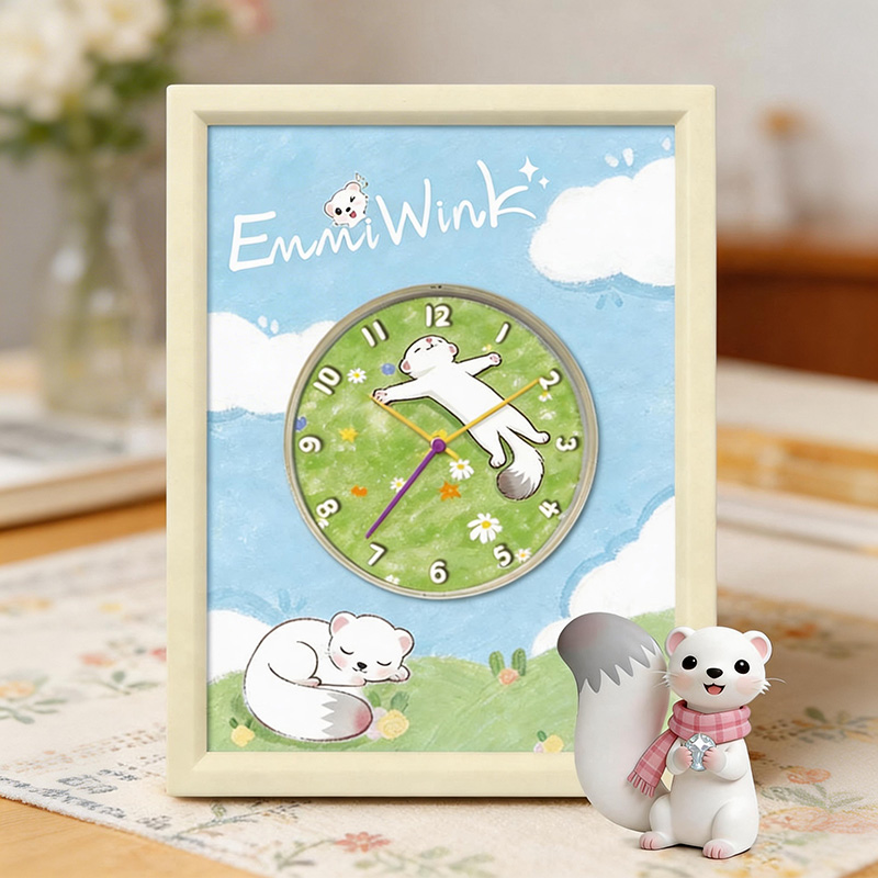 Mini Size Desk Clock Custom Logo Dial Creative Table Clock Supplier - Virtue