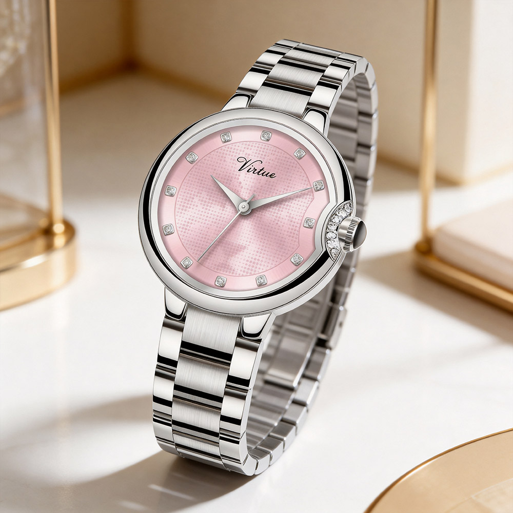 Fashion Ladies Watch with Decorative Crystal Dial and Stylish Bracelet Design - Virtue