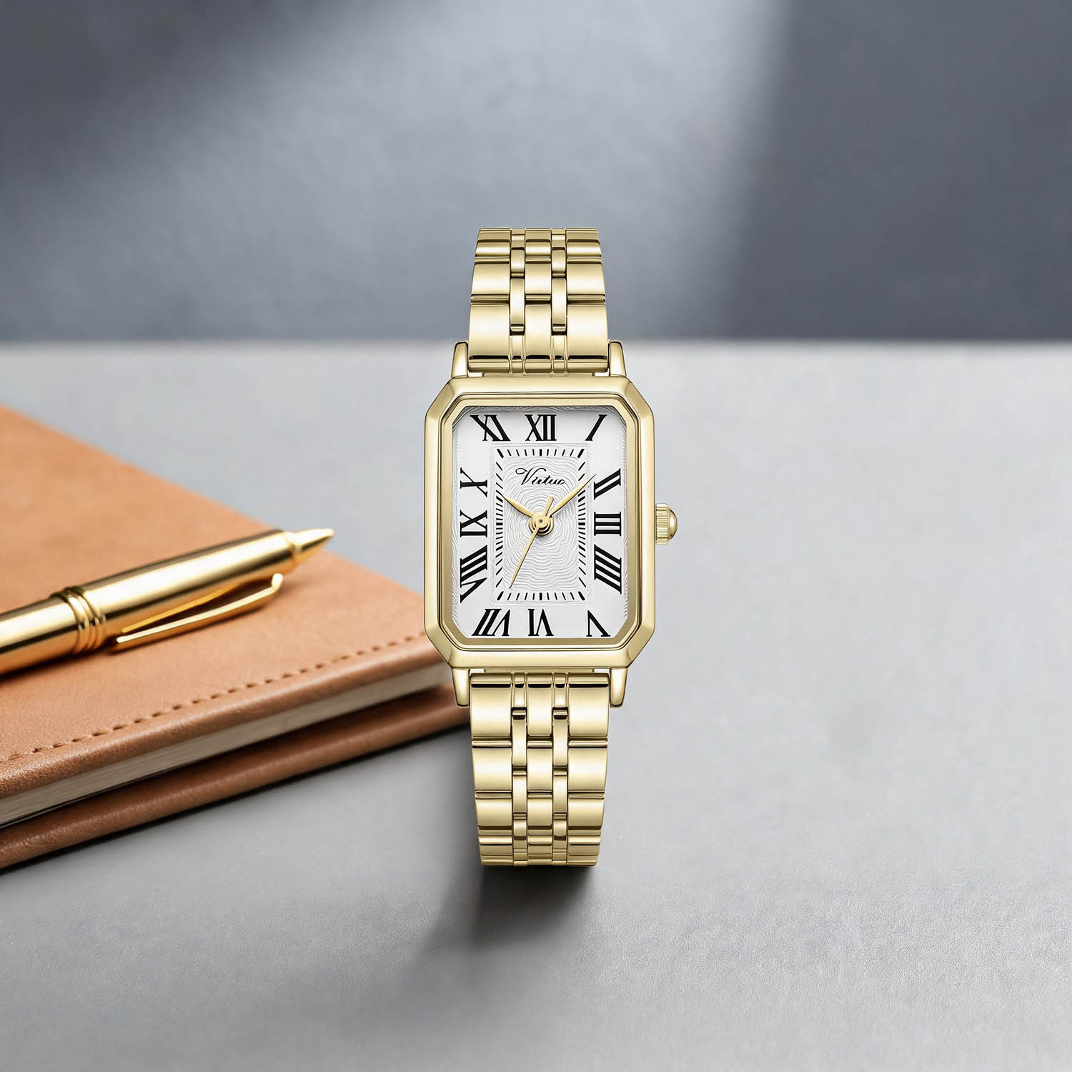 Trendy Ladies Wrist Watch with Premium Jewelry Inspired Decorative Design - Virtue